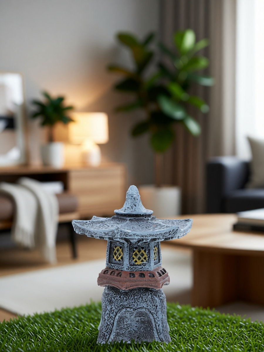 Bonsai Garden Landscape Design - Pagoda Feneri, Reçine Bahçe Heykeli, Retro