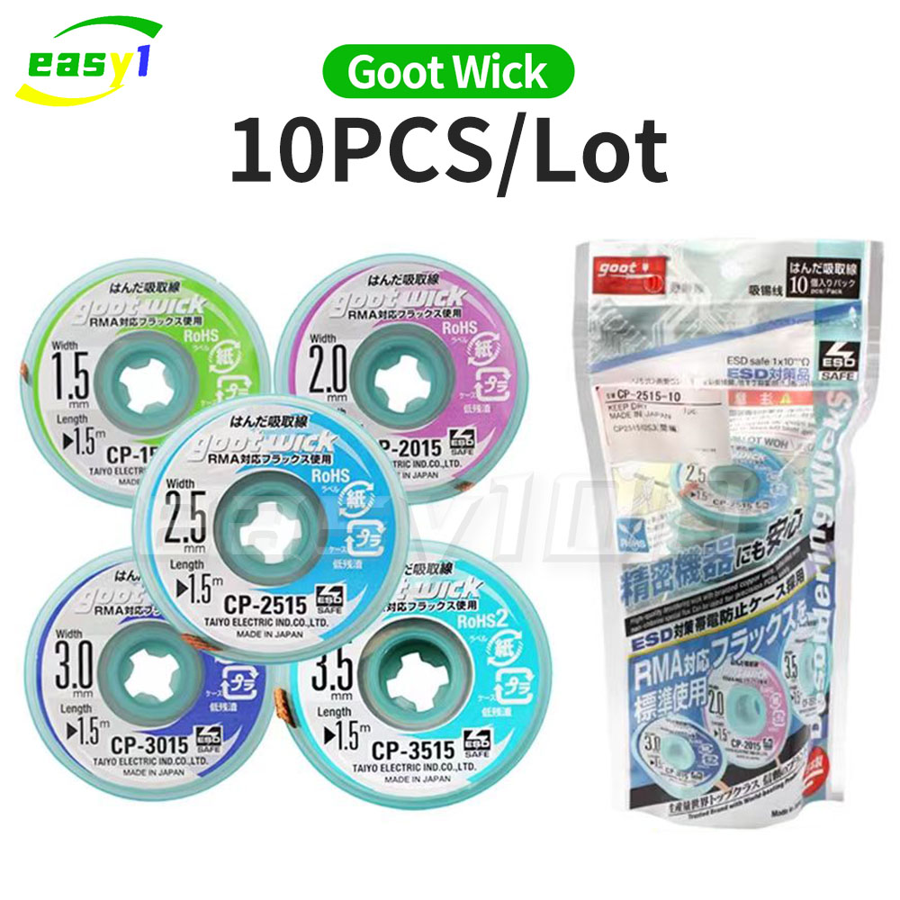 Copper Wire Roll - Orijinal Goot fitil lehimleme fitil örgülü